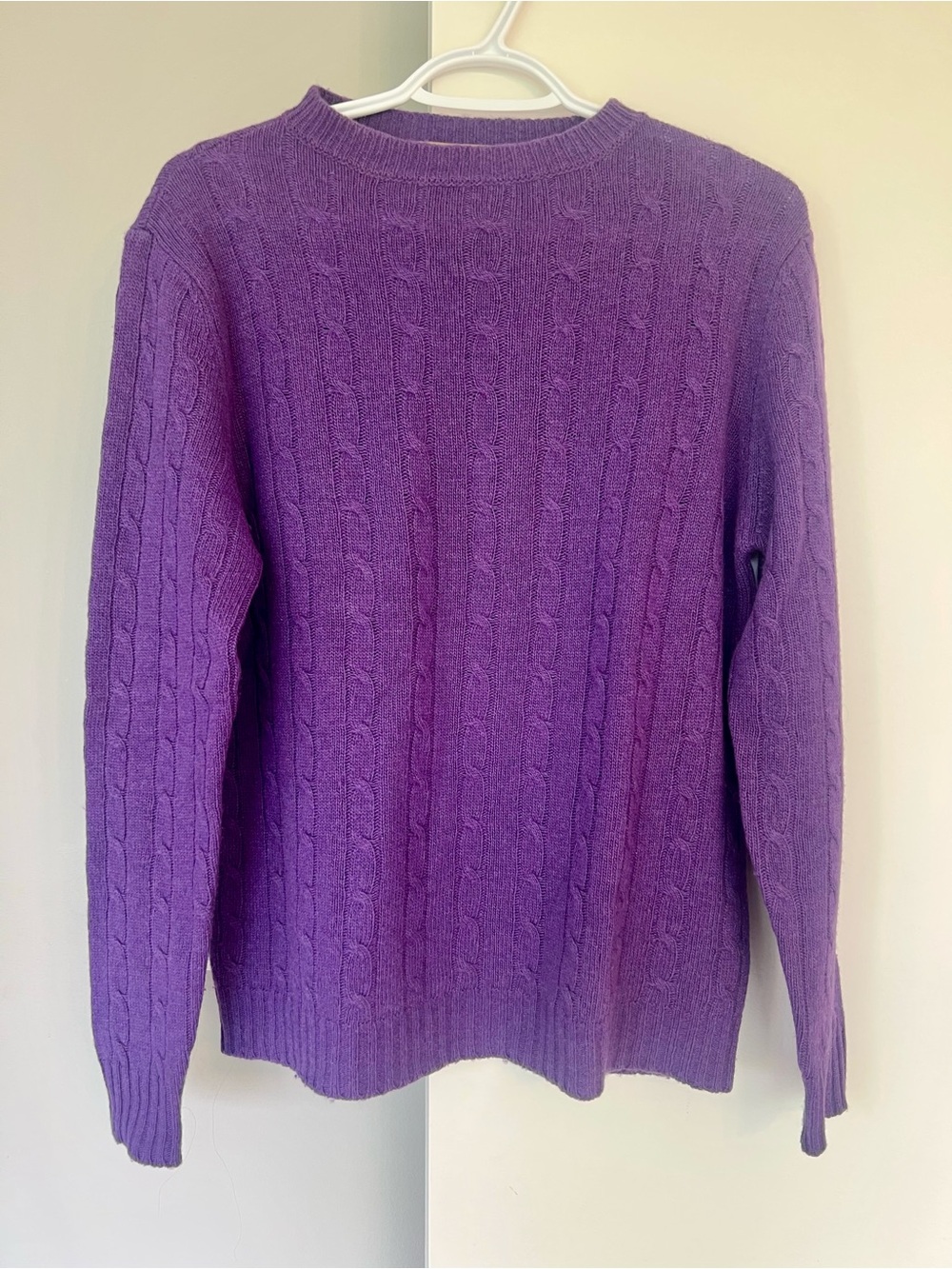 Purple Cable Knit Women's Sweater